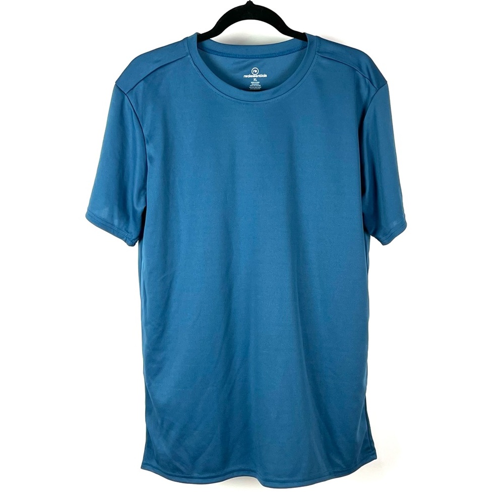 Real Essentials Men's Blue Crew Neck Short Sleeve T-Shirt